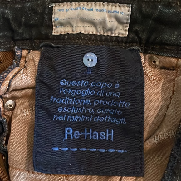 Re-Hash Rubens Blue Black Slim Fit Jeans Size 32 - Picture 16 of 17
